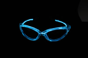 Lite Blue light up El Wire sunglasses