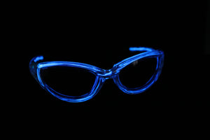 Dark Blue light up El Wire sunglasses