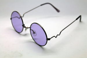Lennon Style Sunglasses with Purple Lenses Purple Frames
