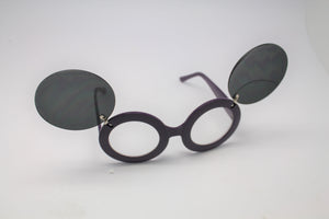 Lady gaga Mickey Mouse Flip Retro Paparazzi Sunglasses Purple Frames