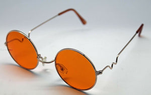 Lennon Style Sunglasses with Orange Lenses